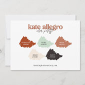 テラコッタ バーンシエンナ ベージュ カラー パレット カード (正面)