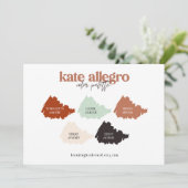 テラコッタ バーンシエンナ ベージュ カラー パレット カード (スタンド正面)