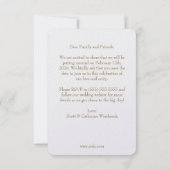 テラコッタ バーン オレンジ 結婚式 Save the Date カード (裏面)