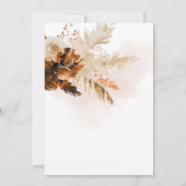 テラコッタ パンパス グラス リトル パンプキン ベイビー シャワー 招待状 (裏面)