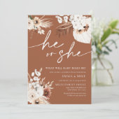 テラコッタ ヒー・シー 性別発表招待状 招待状 (スタンド正面)