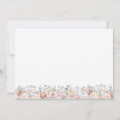 テラコッタ&ピンクフローラパーソナライズされた文具 ノートカード (裏面)