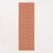 テラコッタ&ピーチトロピカルパイナップルパターン ヨガマット (裏面)