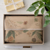 テラコッタ ピーチ プレスドフラワーズ ボヘミアン 薄葉紙 (ギフト)