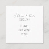 テラコッタ ファイン リネン ウェーブ ネーム オフィス スクエア名刺 (裏面)