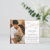 テラコッタ フォト ウェディング 招待状 (スタンド正面)