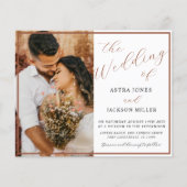 テラコッタ フォト ウェディング 招待状 (正面)