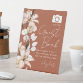 テラコッタ フォト ゲストブック フラワーズ ウェディング 台座サイン (インサイチュ)