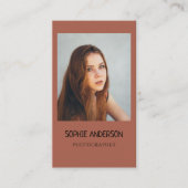 テラコッタ フォト 写真家 QRコード付き 名刺 (正面)