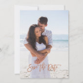 テラコッタ フォーマル写真 ウェディング セーブ・ザ・デート 招待状 (正面)