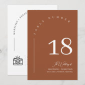 テラコッタ フォール ウェディング シーティング チャート テーブル ナンバー 招待状 (正面/裏面)