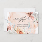 テラコッタ フラワーの水彩 受付案内 招待状 (正面)