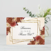 テラコッタ フラワーの花嫁の花を私にくれますか 招待状 (スタンド正面)