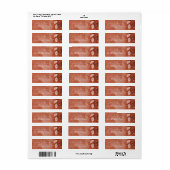 テラコッタ フラワーブライダルシャワー 返信先住所 ラベル (フルシート)