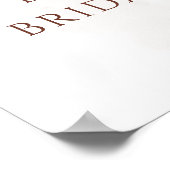 テラコッタ フラワーボホ 秋のウェディングシャワー ウェルカム ポスター (角)