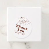 テラコッタ フラワーミニマル モダン サンクス フェイバータグ (インサイチュ)