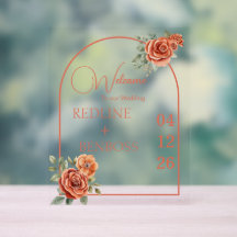 テラコッタ フラワー ウェディング ウェルカム