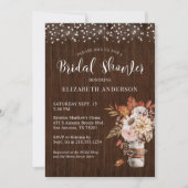 テラコッタ フルール メイソンジャー ブライダルシャワー 招待状 (正面)