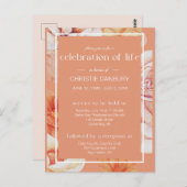 テラコッタ フローラル お別れの会 ライフセレブレーション ポストカード (正面/裏面)