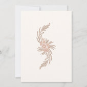 テラコッタ フローラル アーチ ウェディング 招待状 (裏面)