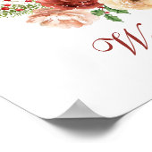 テラコッタ フローラル クリスマス 松の枝 お迎え ポスター (角)