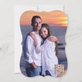 テラコッタ フローラル ハーツ ヴァインズ ウェディング インビテーション (裏面)