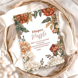 テラコッタ フローラル ベイビー イン ブルーム ディパー ラッフル エンクロージャーカード