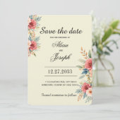 テラコッタ フローラル 花 Save the Date セーブザデート (スタンド正面)