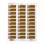 テラコッタ ブラウン エレガント 返送先ラベル ラベル (フルシート)