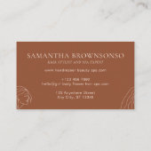 テラコッタ ブラッシュ ウーマン フェミニン ヘア サロン 名刺 (裏面)