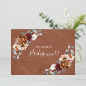 テラコッタ・ブルゴーニュが私の花嫁のインヴィングになる 招待状 (スタンド正面)