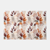 テラコッタ&ブルゴーニュ紅葉 | ボホ秋 ドアマット (正面)