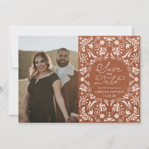 テラコッタ ペーパー ピカド フォト セーブ・ザ・デート