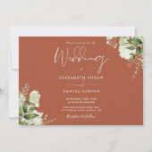 テラコッタ ボタニカル グリーンの写真 ウェディング 招待状 (正面)