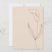 テラコッタ ボタニカル シンプル ボーホー ベイビー 洗礼 招待状 (裏面)