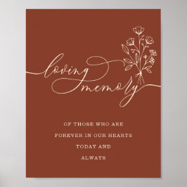 テラコッタ ボタニカル フラワーバスケット 思い出 ポスター