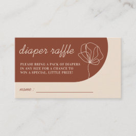 テラコッタ ボタニカル ベビーシャワー おむつくじ エンクロージャーカード