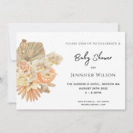 テラコッタ ボヘミアングラス フォト ベイビーシャワー セーブザデート