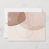 テラコッタ ボヘミアンビーチ クリーンなディテール シンプルなウェディング 出欠カード (裏面)