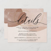 テラコッタ ボヘミアンビーチ クリーンなディテール シンプルなウェディング 出欠カード (正面/裏面)