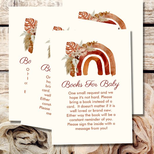 テラコッタ ボヘミアンレインボー トロピカル ベイビー エンクロージャーカード