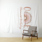 テラコッタ ボヘミアンレインボー ファーストバースデー 背景 タペストリー (インサイチュ(横))