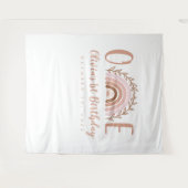 テラコッタ ボヘミアンレインボー ファーストバースデー 背景 タペストリー (正面(横))