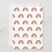 テラコッタ ボヘミアンレインボー 雲 バーチャルベビーシャワー 招待状 (裏面)