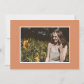 テラコッタ・ボヘミアン・パンパス卒業パーティー セーブザデート (裏面)