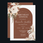 テラコッタ ボヘミア アーチ フラワー 30歳の誕生日ディナー 招待状<br><div class="desc">テラコッタ 秋 ボヘミア アーチ フラワー 30歳の誕生日パーティー招待状　秋の季節にぴったり</div>