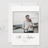 テラコッタ ボヘミア ウェディング フォト 招待状 (正面)