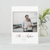 テラコッタ ボヘミア ウェディング フォト 招待状 (スタンド正面)