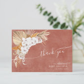 テラコッタ ボホチック ベイビーシャワー サンクスカード サンキューカード (スタンド正面)