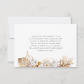 テラコッタ ボホチック ベイビーシャワー サンクスカード サンキューカード (裏面)